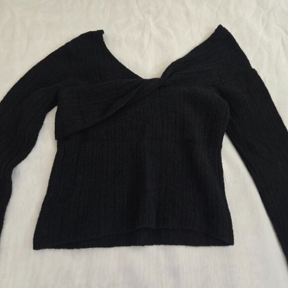 NEW Rails Alpaca Florence Sweater Size XS Black Off the Shoulder - Picture 7 of 7